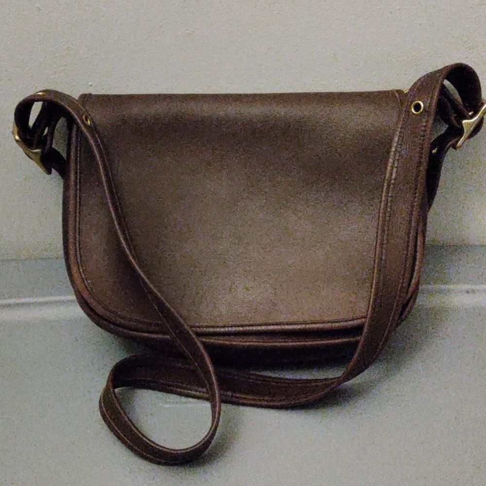 Coach Vintage Patricia’s Legacy Flap Bag Dark Brown Leather K5D-9951 USA Made